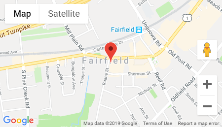 A map of fairfield showing satellite and google maps.